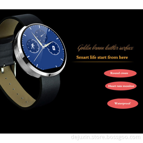 DM360 Bluetooth Smart Watch with heart rate fitness tracker Sport wristwatch for Ios and Android Phone watch for Men Women Gold
